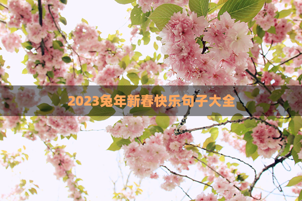 2023兔年新春快乐句子大全
