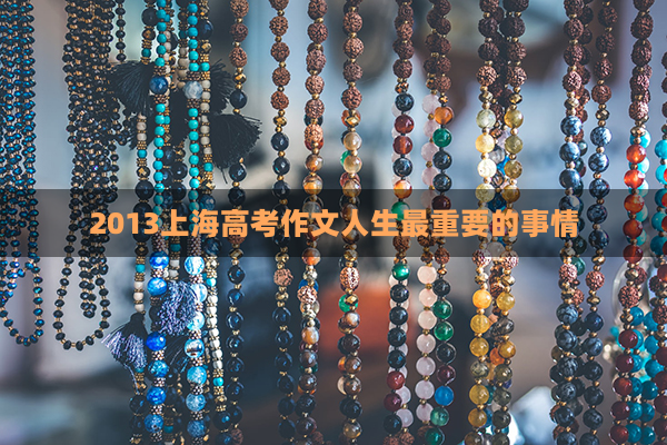 2013上海高考作文人生最重要的事情