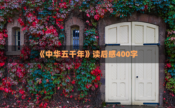 《中华五千年》读后感400字