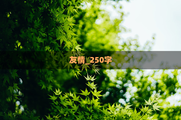 友情_250字(友谊作文250字)