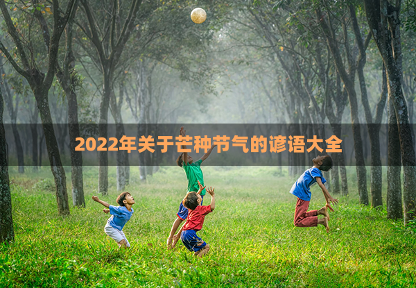 2022年关于芒种节气的谚语大全(芒种节气农谚)